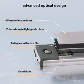 LEPOTEC Wireless Magnetic Light Bar, RGB Screenbar Light Desk Lamp Computer, Dimmable LED with Motion Sensor Effect, USB Rechargeable, Color Changing, Adjustable Brightness