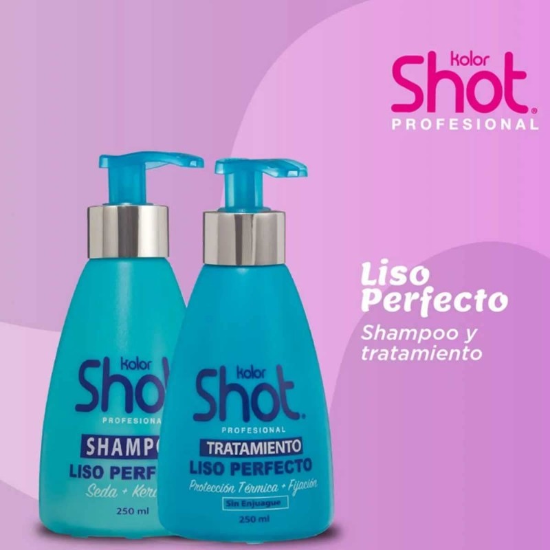 Kit Kolor Shot Liso Perfecto Shampoo + Tratamiento 250ml, Shampoo