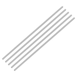 sourcing map 5Pcs Fully Threaded Rod, M5 x 300mm 304 Stainless Steel Right Hand Thread Bar Studs M5-0.8 Thread Pitch for Furniture Machinery Assembly