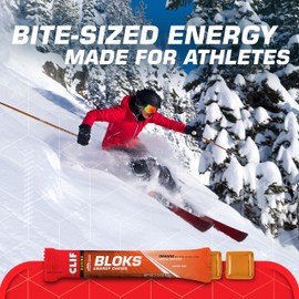 Clif Bloks CLIF BLOKS - Orange Flavor with Caffeine - Energy Chews - Non-GMO - Plant Based - Fast Fuel for Cycling and Running - Quick Carbohydrates and Electrolytes - 2.12 oz. (18 Count)