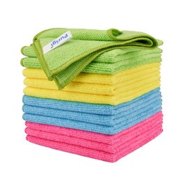 Purigi Microfiber Cleaning Cloth for Kitchen, Reusable and Lint Free Microfiber Towels for Household Cleaning,12 Pack Cleaning Rags, 11.8” X 11.8” Cleaning Towels with 4 Colors Assorted