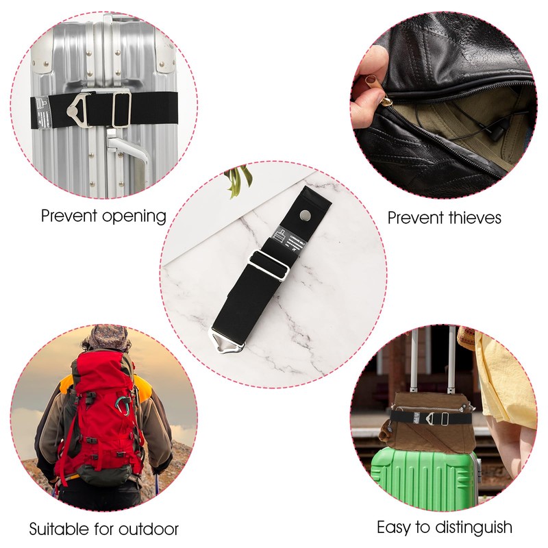 2-in-1 Luggage Straps Travel Belt for Carry On Bag, Elastic