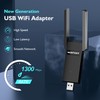 NEWFAST AC1300 USB WiFi Adapter for Desktop PC 2.4G/5G Dual
