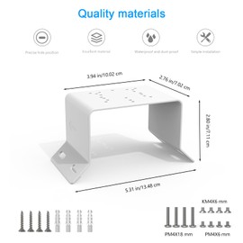 HOLACA 90° Wall Angle Bracket Compatible with Reolink Argus PT 3MP, 4MP/2K, 5MP/2K, 4K/8MP, Go PT Ultra, SEHMUA, Bracket for Outdoor Solar Surveillance Camera (Camera Not Included)