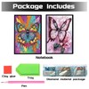 DCIDBEI 2 Pack Diamond Painting Notebook Butterfly A5 Blank Diamond