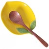 Ceramic Spoon Rest in Lemon Shape, Colourful Spoon Rest with