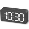 Wooden Digital Alarm Clocks for Bedrooms: Dimmable Dual Alarm Clock
