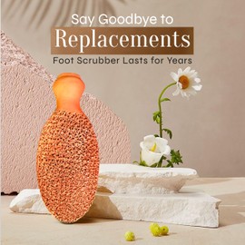 Facón Pumice Stone for Feet Callus Remover - Terra-Cotta Foot Scrubber with 2 Sides, 100% Pure Natural Foot Pumice Stone, Pedicure Pumice Stone Scrubber, Foot Exfoliator, Removes Calluses & Dead Skin