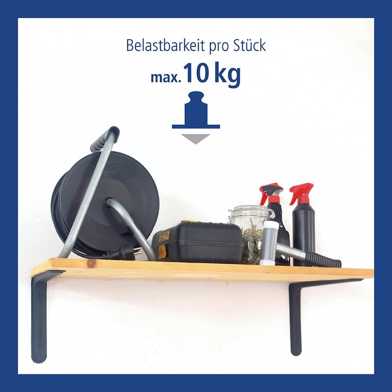 Arena Shelf Bracket/Support, Available in 5 Different Sizes and 3