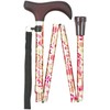 Makitec FS-10YF Folding Cane, Rich Staff, Yellow Flower Pattern, Suitable