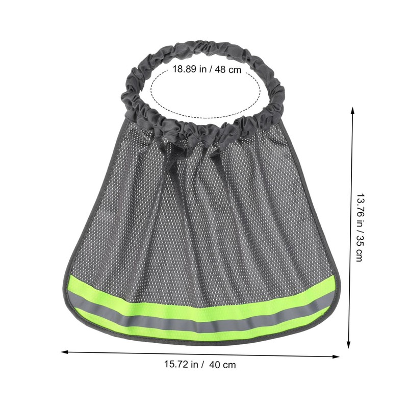 Operitacx 5pcs Breathable Hard Hat Neck Shade Reflective Mesh Sun
