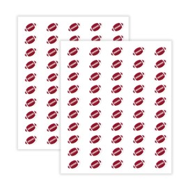 ARK Creation 50 Soccer Football Basketball Sports Game Planner Sticker - Calendar Scrapbooking Crafting Stickers - Set of 2 (Football, Glossy Finish)