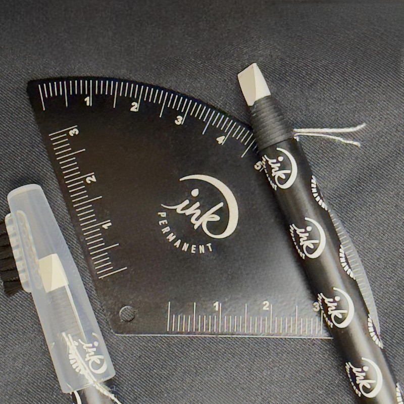 Ink Permanent Brow Mapping Kit with Eyebrow Ruler and 2