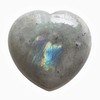 Manekieko Natural Moonstone Palm Worry Carved Heart Love Stone,40mm Crystals