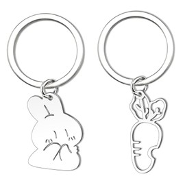 Valentines Day Gifts For Couples Friends Funny Gifts For Couples Friends Gifts Matching Bunny Keychain For Bunny Lovers Bunny Gifts For Women Friends Girlfriend Valentines Gift Easter Basket Stuffers