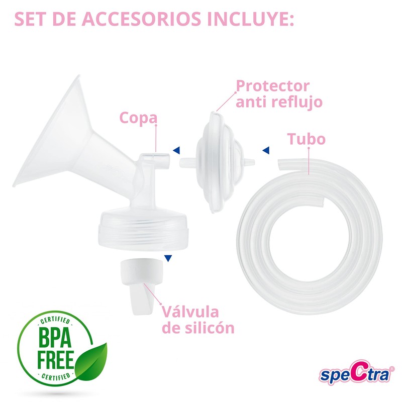 Spectra | Set de Accesorios para Extractor de Leche Eléctrico