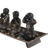 Lachineuse 3 Zen Monks on Tray, Say, See Nothing (Evil),