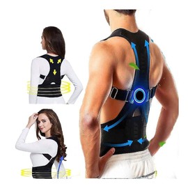 Back Braces Posture Corrector Magnetic Therapy Posture Corrector Brace Adjustable Shoulder Support Belt NO Slouching YSJ (Color : Black, Size : S)