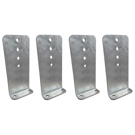 Brickyard 4 Pack - 12" Galvanized L-Type Boat Trailer Bunk Bracket, Heavy Duty