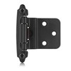 Vallecloud 4 Pack (2 Pair) 3/8" Inset Matte Black Self