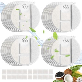 40 Packs for Petlibro Dog Fountain Filters Replacement, Compatible with PETLIBRO 2.1Gal/8L Capsule Dog Fountain Water Dispensers PLWF008 (20 Replacement Water Filter + 20 Pre-Filter Sponges)