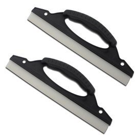 Squeegee Car Dryer Car Water Scraper Tool, 12 Inch Silicone Wiper Board Car Windshield Squeegee with Handle, Shower Squeegee Wiper Blade for Auto Windows Glasses Doors Mirrors Tile Walls (2PCS)