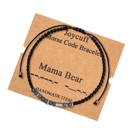 JoycuFF Gifts for Mom Birthday Mama Bear Bracelets for Women Mother's Thanksgiving Day Gifts for Mom Funny for Mama