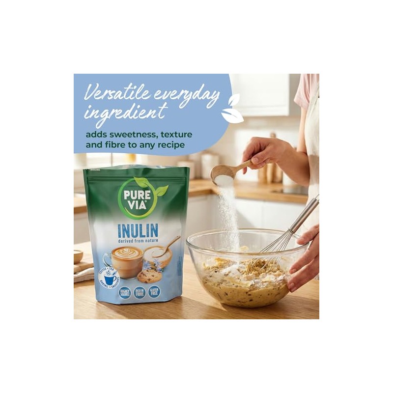 Pure Via Prebiotic Inulin Powder 1kg | Chicory Root Fibre