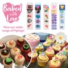 Baked With Love Unicorn And Rainbow Cupcake Decorations, Edible Sugar