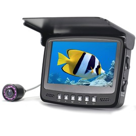 Danculpe Underwater Fish Finders, Portable Fishing Camera Waterproof with 4.3 Inch 1000TVL Monitor Infrared Night Vision Light, Portable Beginner Fish Finder for Lake Boat Ice Fishing