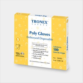TRONEX PE Disposable Gloves, Small, Economic Choice, Pack of 1000, Food Safe