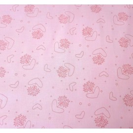 P&B Basically Hugs BTY Helen Stubbings P&B Textiles Pink Floral Flower Heart
