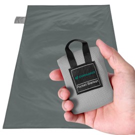 Odoland - Mini manta de playa, impermeable, a prueba de arena, manta de picnic, plegable, portátil, ligera, para exteriores, con bolsa de tamaño de bolsillo, para viajes, picnic, camping y senderismo
