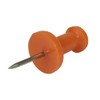JAM PAPER Colorful Push Pins - Orange Pushpins - 100/Pack