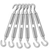 Jamiikury 6PCS M10 Hook & Hook Turnbuckle 304 Stainless Steel