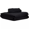 ForPro Professional Collection Black 3 Piece Microfiber Massage Sheet Set