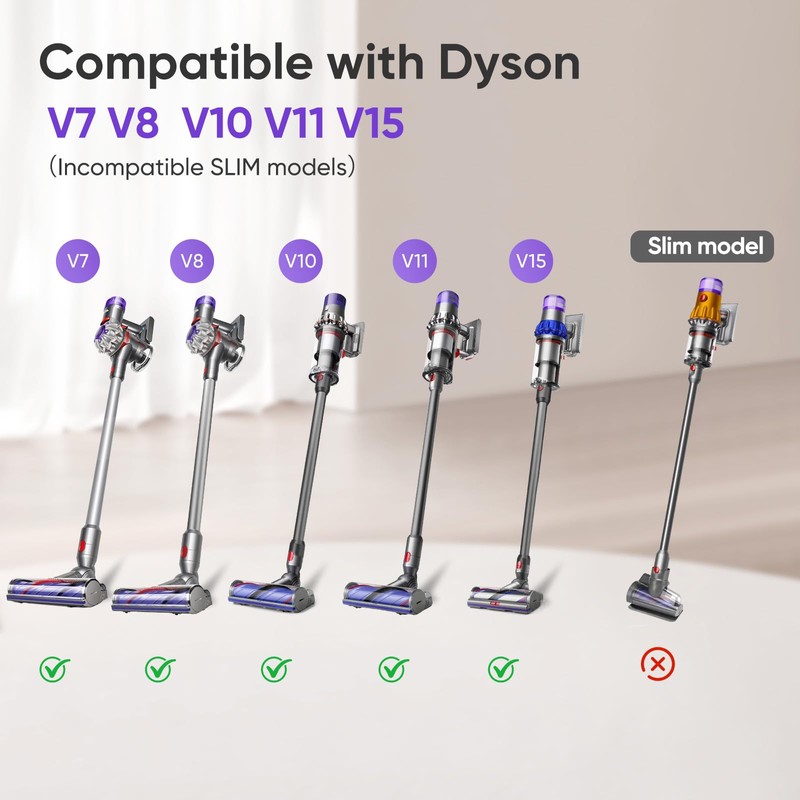 Mini Motorized Tool Brush Head Compatible with Dyson V7 V8