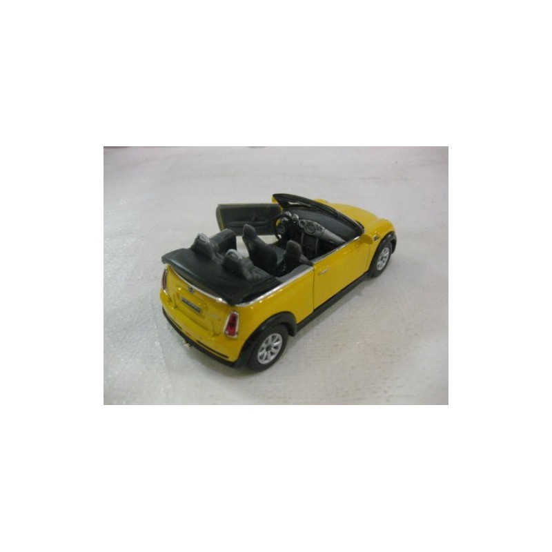 Mini Cooper S Convertible In Yellow Diecast 1:28 Scale By