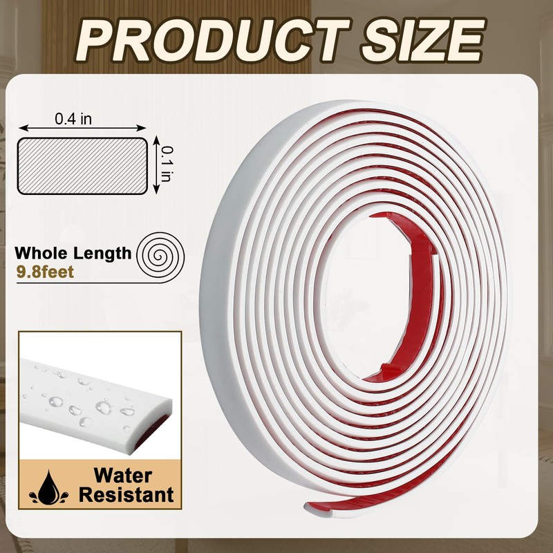 Murtenze 10 ft Peel and Stick Trim, Waterproof Molding Trim