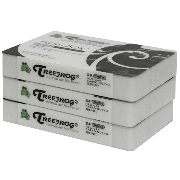 AIR FRESHENER TREEFROG FRESH BOX NEW CAR SCENT 3 PACK