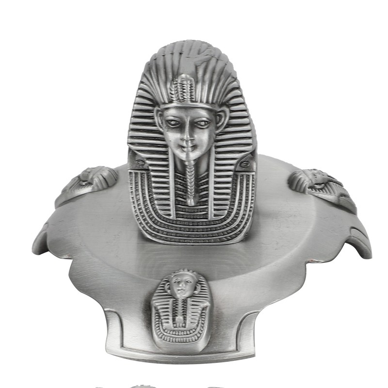 Metal Ashtray with Cover Retro Zinc Alloy Crafts Innovative Ornaments
