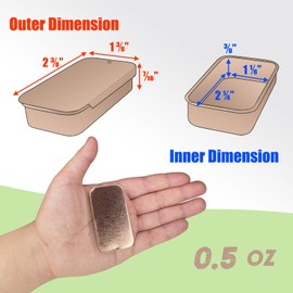 Cubic Ape Slide Top Tin Containers for Lip Balm, Solid Perfume (8-Pack, w/Labels) - Empty Small Cosmetics Metal Boxes with Sliding Lids (Rose Gold, 0.5 OZ)