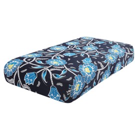 hyha Printed Couch Cushion Covers, Floral Sofa Covers Washable for 2 Cushion Couch, Stretch Pattern Outdoor Cushion Covers for Patio Furniture with Elastic Bottom(Medium, Bluebell)