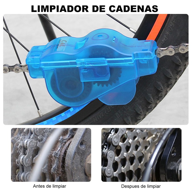 Kit de Limpieza de Cadena de Bicicleta, Cepillo de Limpieza