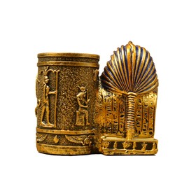 Daisylily Daisylily Ancient Egyptian Pencil Holder, Egyptian King Pharaoh Pen Cup, Pen Holder for Desk Office Pen Organizer, Pencil Cup Storage Containers - Small
