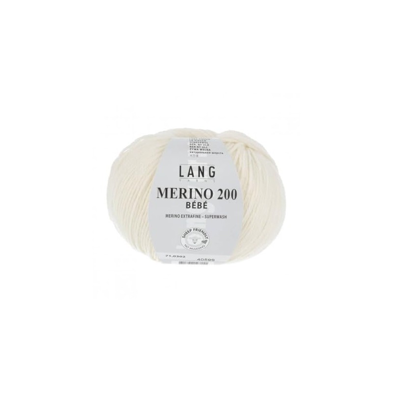 Lang Yarns Merino 200 Bébé 0302 Ecru