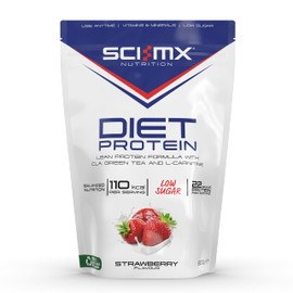 SCI-MX Diet Protein, High Protein, Low Sugar, Low Fat Lean Protein Formula Powder with Added CLA, Green Tea and L-Caritine - 800g - Strawberry Flavour - 26 Servings