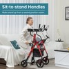 ELENKER Upright Rollator Walker, Stand Up Walkers for Seniors with