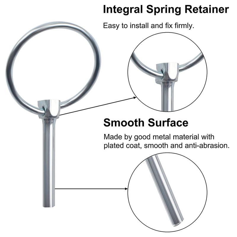 INCREWAY 3mm Linch Pin,4PCS Stainless Steel Round Safety Pins Lock