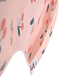 LÄSSIG Baby Long Sleeve Bib Set (2 Pieces) for Tying Protection / Long Sleeve Bib Happy Fruits Cherry